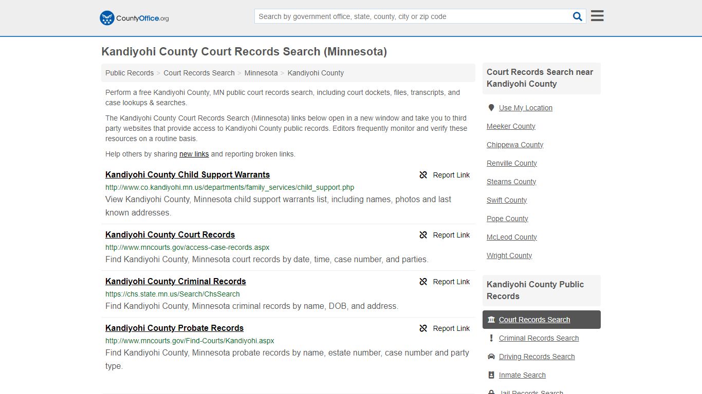 Kandiyohi County Court Records Search (Minnesota)