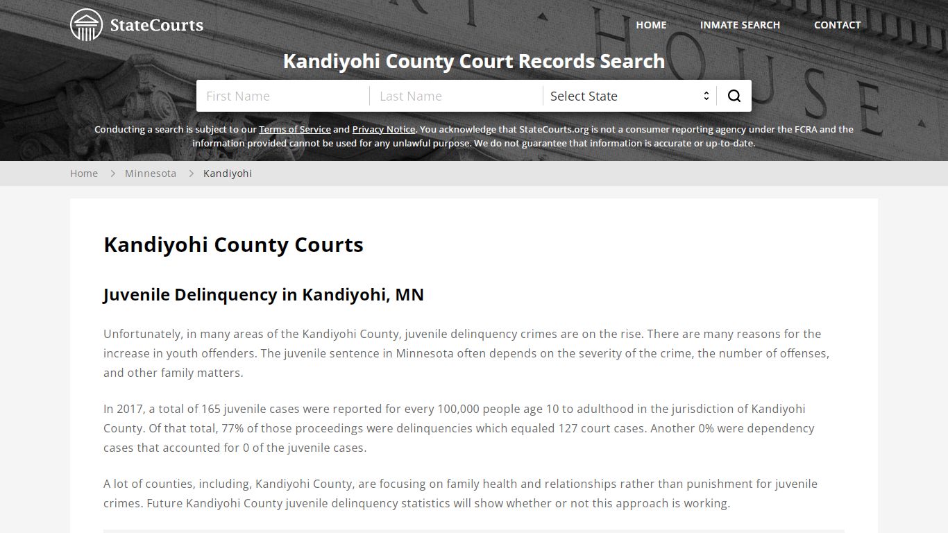 Kandiyohi County, MN Courts - Records & Cases - StateCourts